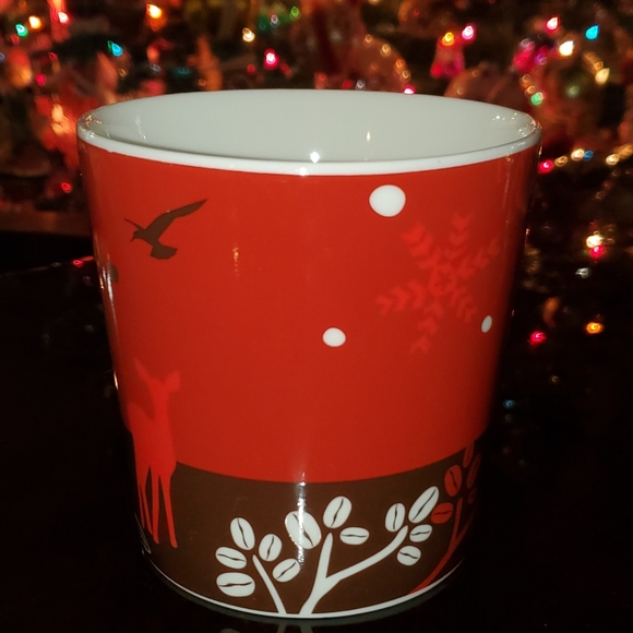 Starbucks Red Deer Reindeer Hot Coffee Mug Winter Christmas Holiday 2009 16 oz - Picture 3 of 6